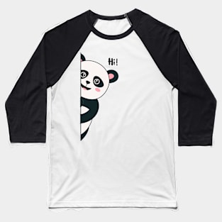 Panda Peeks Baseball T-Shirt